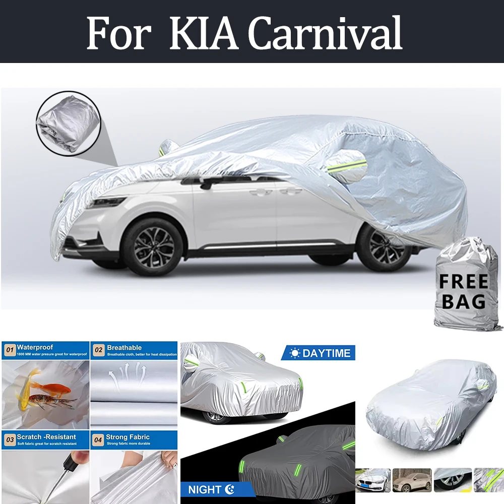 

For KIA Carnival Car Cover Outdoor Protection Covers Snow Sunshade Waterproof Dustproof Exterior UV Car Accessories
