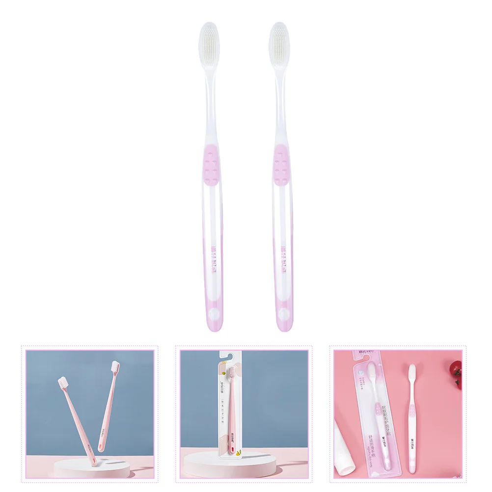 2 Pcs Confinement Toothbrush Oral Cleaning Toothbrushes Pregnant Women Bristles for Maternal Supply Woman Miss