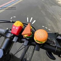 Hamburg Cartoon Bicycle Bell French Fries Loud Bicycle Horn Cartoon Sandwich Bike Scooter Bell Bike Handlebar