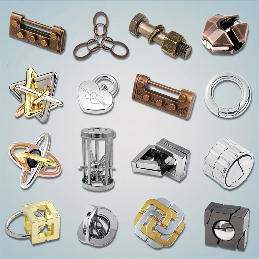 لعبة لغز معدنية تعليمية كلاسيكية ، لعبة لعيد الميلاد ، عيد الشكر وهدايا عيد الميلاد