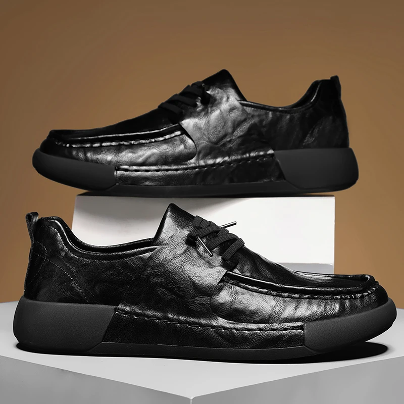 Dress Shoes for Man balck Luxury Patent Leather Men office workShoes Fashion High Quality Loafers Men Formal Shoes