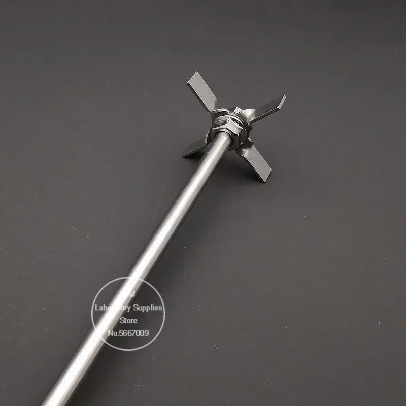 1pcs Lab 304 Stainless Steel Cross Centrifugal Blade Four-leaf Paddle for Laboratory Mixer Equipment Stirring Rod Optional