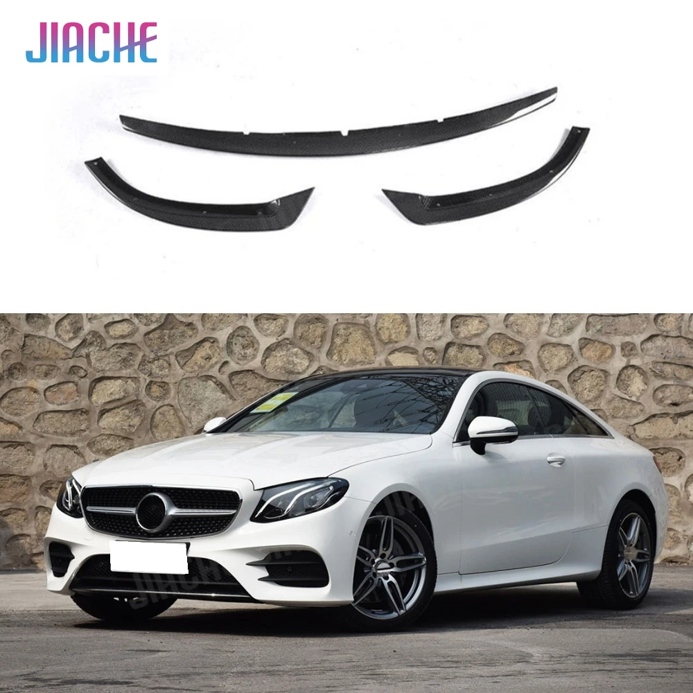 

Carbon Fiber Front Bumper Chin Spoiler for Mercedes Benz E Class C238 E200 E300 E400 E500 E53 AMG Coupe 2020+ 3Pcs/Set