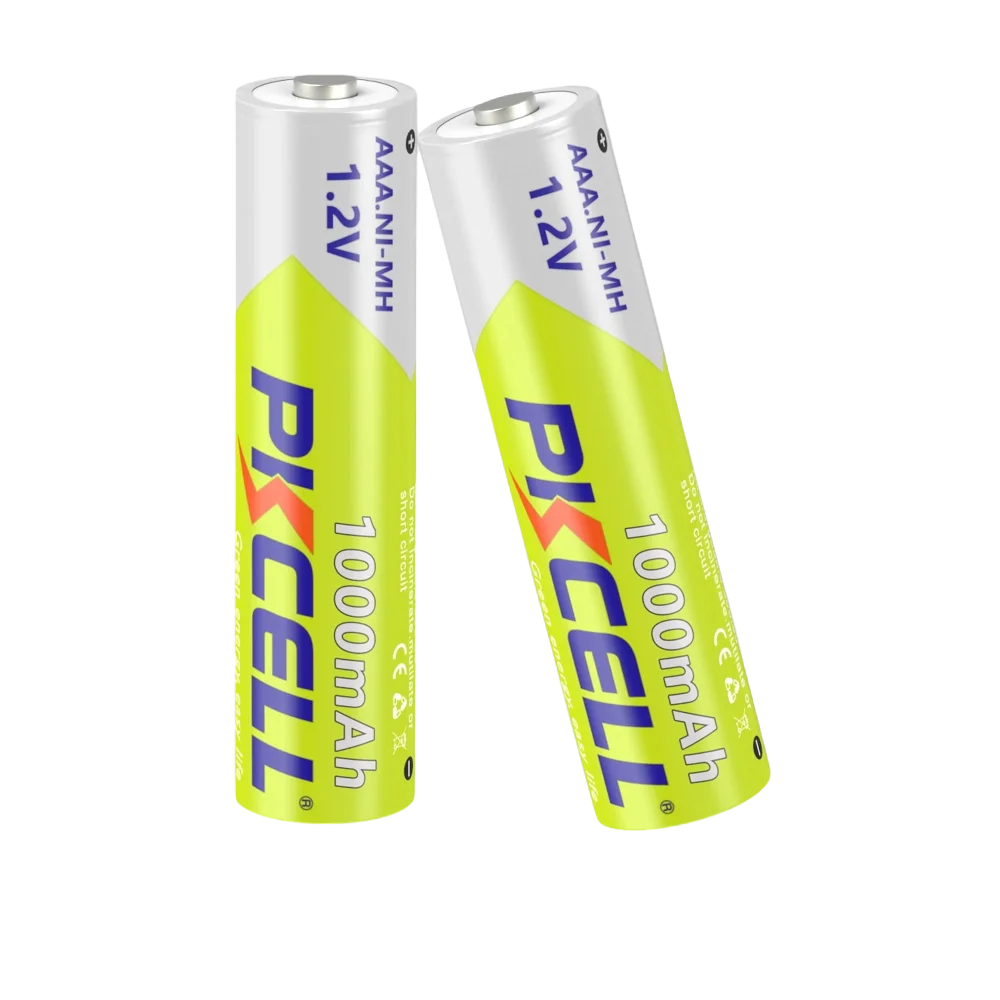 PKCELL – piles rechargeables AAA 3A, 12 pièces, 1.2V, 1000MAH, NIMH, 3 pièces/support pour piles AAA/AA