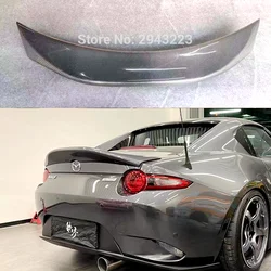 For Mazda MX5 Miata ND RF LMS Style Confiber Fiber Glass Unpainted Duckbill Spoiler Trunk Wing Lip Racing AccessoriTrim