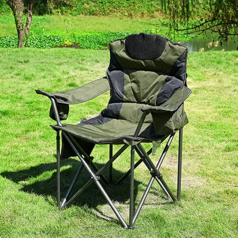 Portable Camping Chair Fishing Stools For Adults 600D Oxford Cloth Compact Sturdy Iron Travel Picnic Hiking Folding Chair