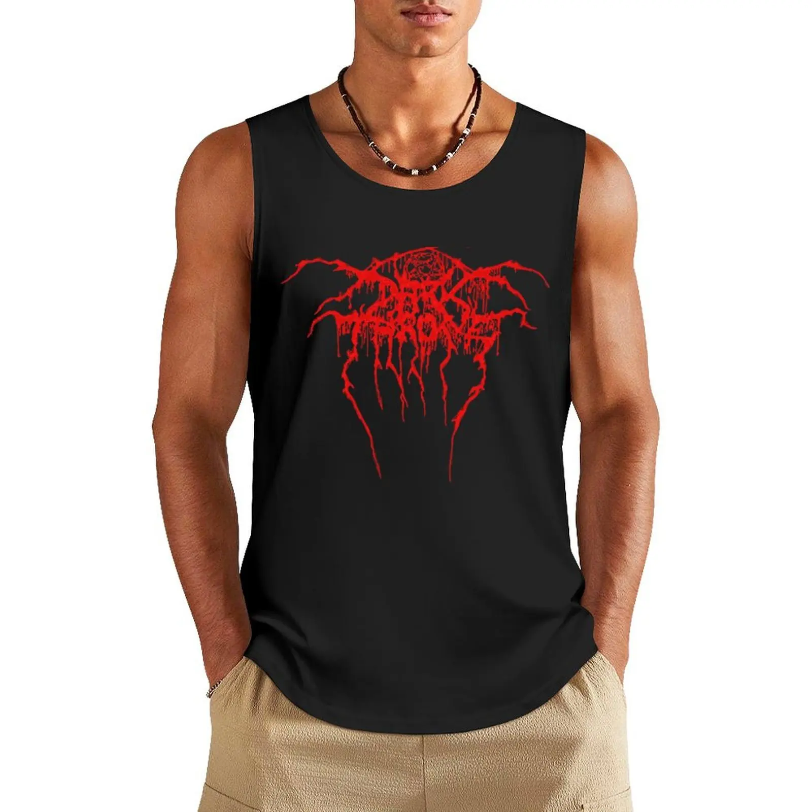 

Darkthrone Logo 3 Black Metal Tank Top summer clothes for men Men's clothes