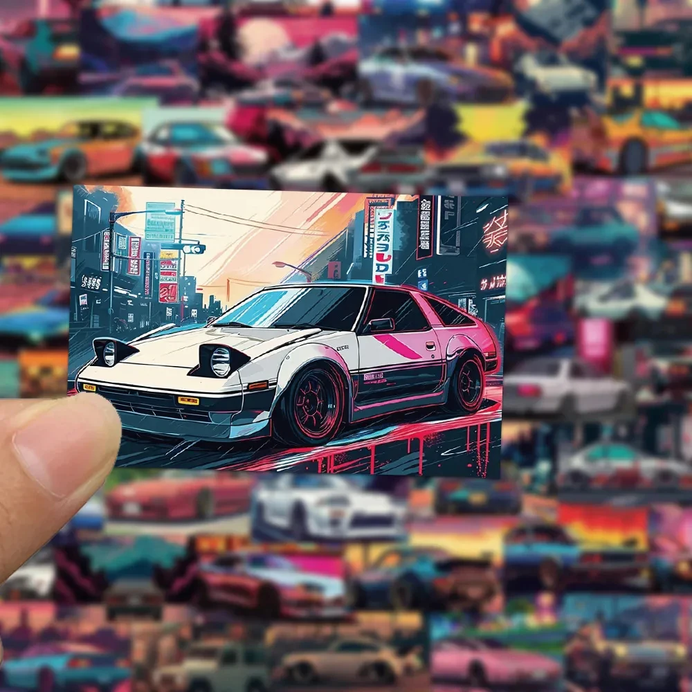 10/30/50pcs Japan Racing Car JDM Stickers Cool Cartoon Decals Suitcase Motorcycle Stationery Anime Waterproof Graffiti Stickers