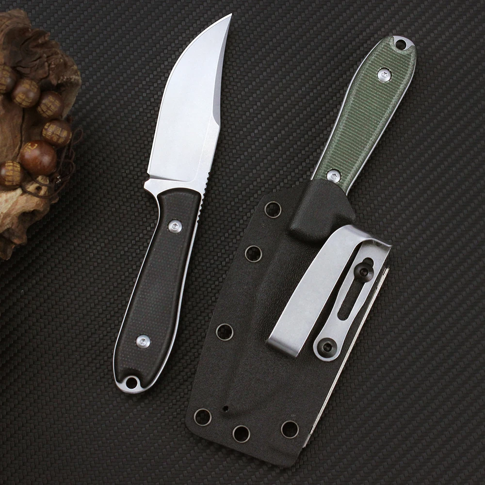 Tunafire-سكين صيد تكتيكي عسكري ، شفرة ثابتة D2 ، تخييم خارجي ، صيد سياحي ، سكاكين مطبخ ، أدوات EDC