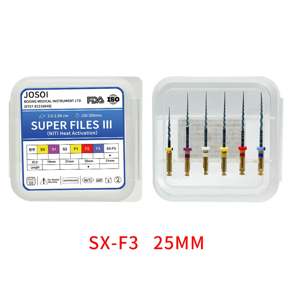 SX-F3 Dental Gold File Nitinol Root Canal File Universal Pulp Rotation Anti-fatigue Constant Needle Dental Root Canal Material