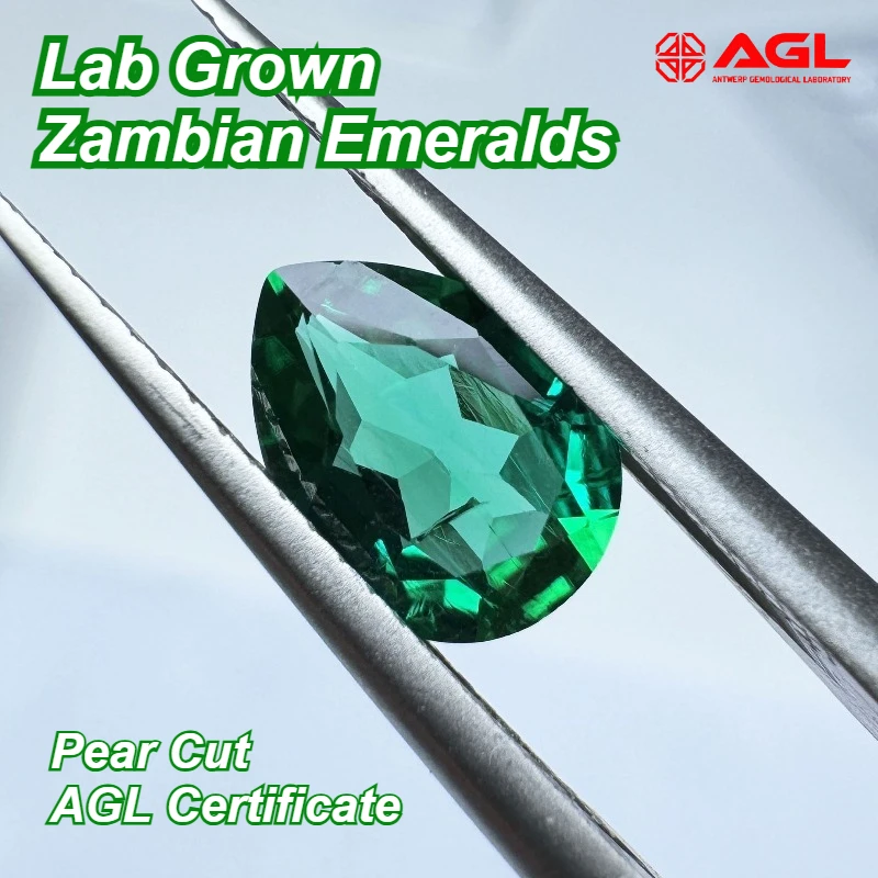 

Выращен в лаборатории Бэмбиан Изумруды Грушевидная огранка Гидротермальная ручная резка для изготовления ювелирных изделий Кольца Материал на выбор Сертификат AGL