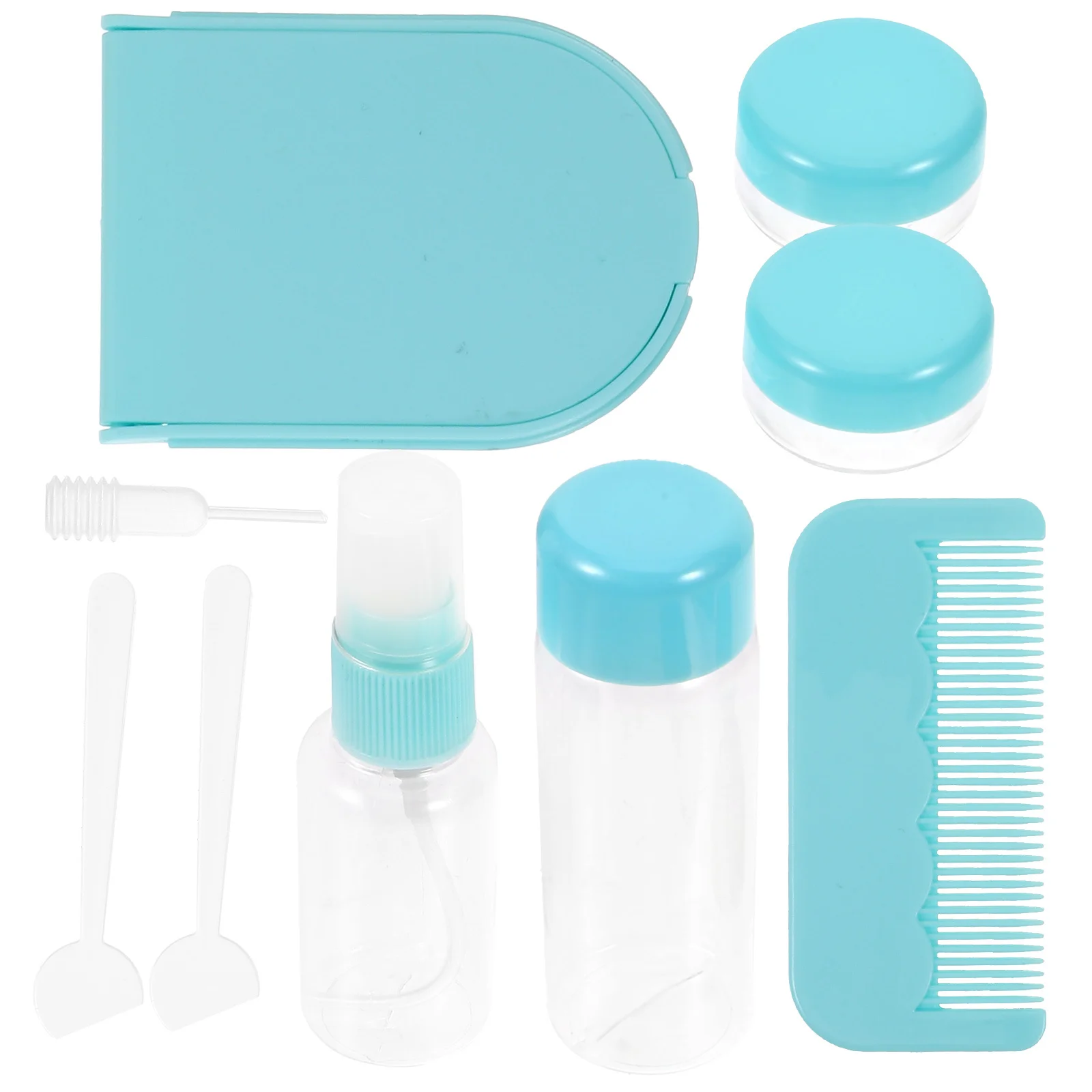 10 في 1 زجاجات سفر، مجموعة زجاجات فارغة، حاويات سفر محمولة قابلة لإعادة الملء، مجموعة تخزين أدوات الزينة في صالة الألعاب الرياضية #2