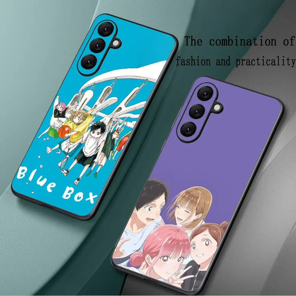 

Blue box Japan Anime ins Phone Case For Samsung Galaxy S25 S24 S23 S22 S21 S20 Plus Ultra Note20 Limited Edition Soft Black