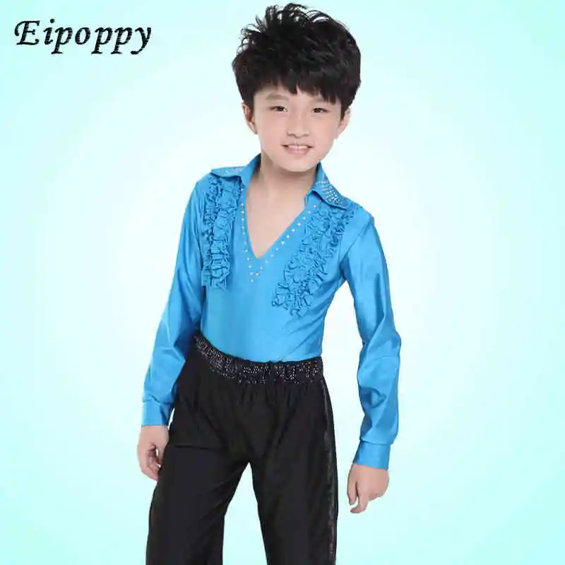 ملابس أداء الرقص اللاتيني للأولاد ، ملابس أطفال بأكمام طويلة ، جديد ، خريف