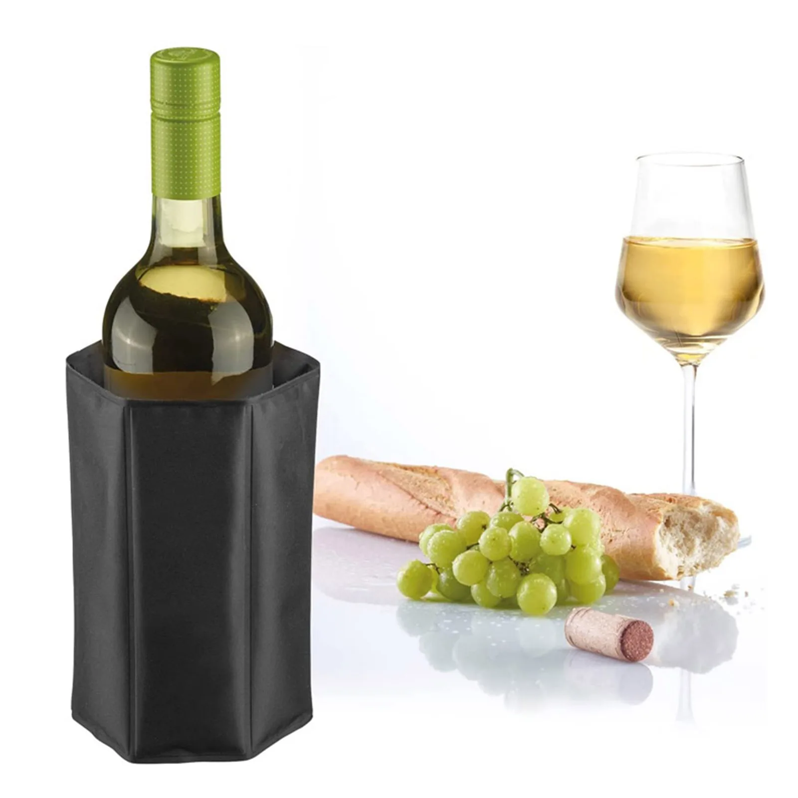 Wine Cooler Sleeve Ice Pack Instant Cooling Keep Drink & Beverage Gel Pad Bottle Cooling Sleeve for Barbecue Camping Beach