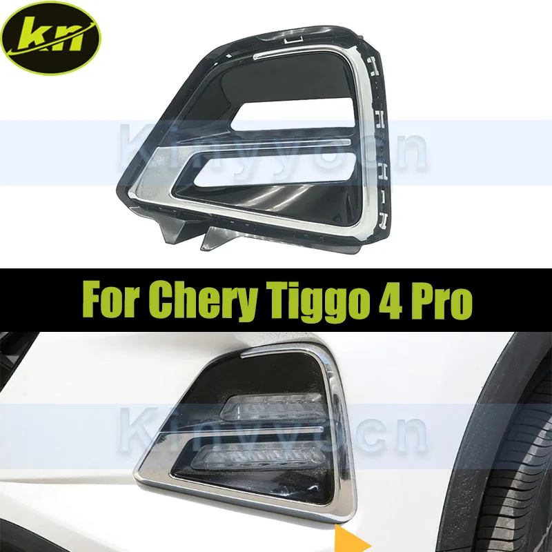 

Front Bumper Fog Light Grille Fog Cover For Chery Tiggo 4 Pro Fog Lamp Cover Bezel Replacement