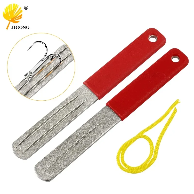 1pc Double Sided Single Double Slot Fish Hook File Fishing Tool Grinding Hook Tip File for Sea Fishing Fly Fishing Grinding Hook