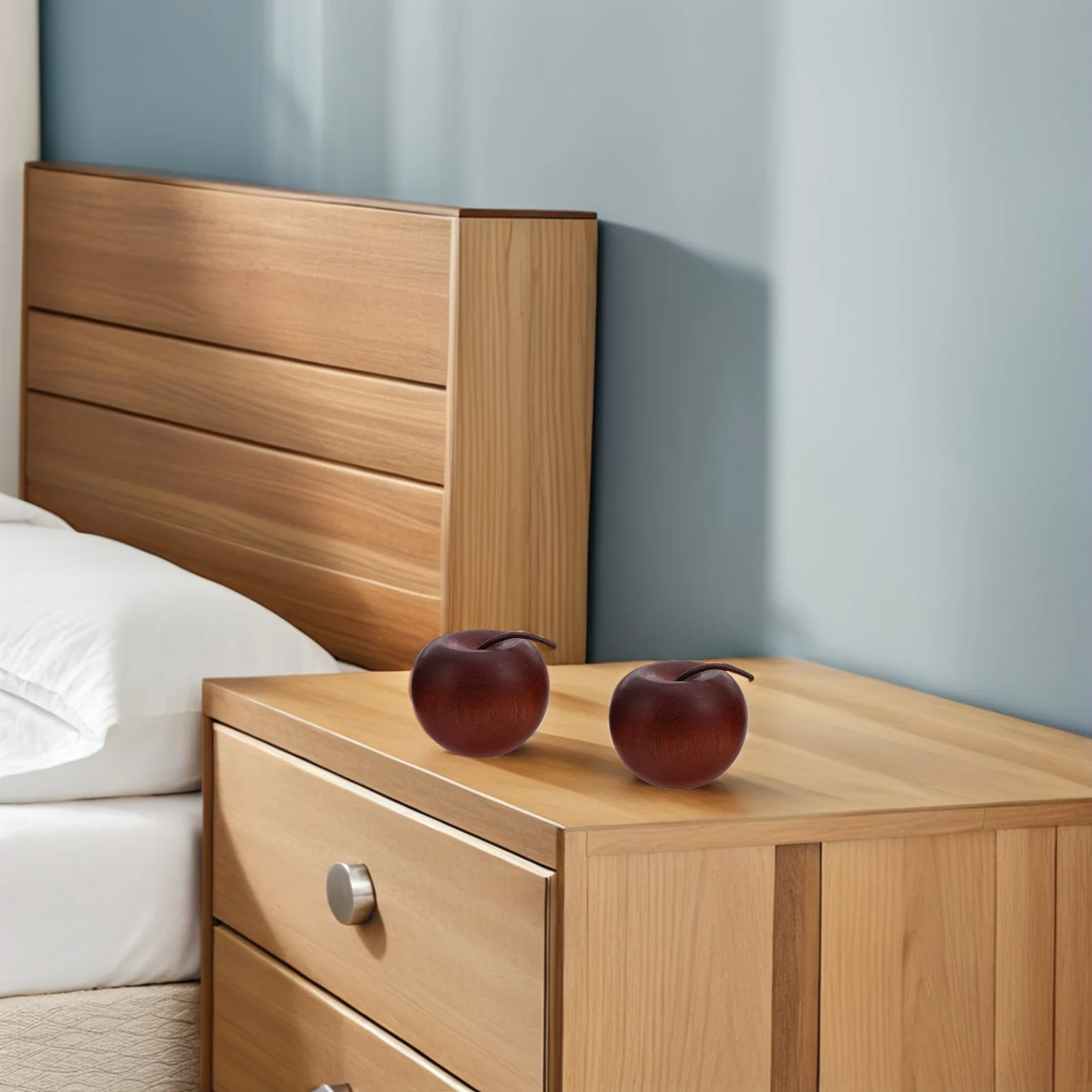 Diffuseur d'aromathérapie en forme de pomme en bois, 3 pièces, pour maison, salle de Yoga, bureau, voiture, huile essentielle compacte, ensemble de diffuseurs en bois naturel