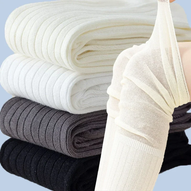 Fashion Knitted Knee High Socks Women's Solid Soft Long Wool Socks Casual Fluffy Warm Stocking Skinny Thicken Thigh High Socks
