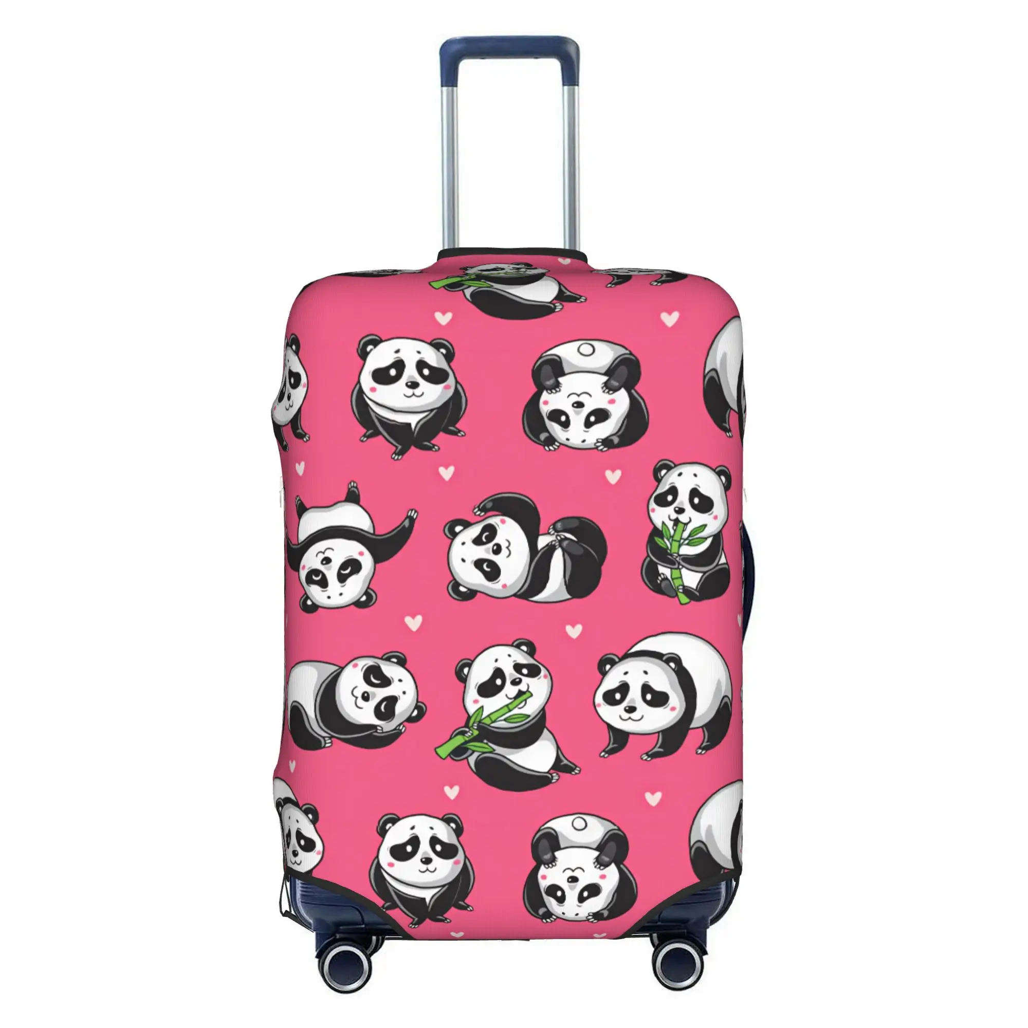 Cute Panda Seamless Pattern Luggage Cover Elastic  Travel Suitcase Protective Covers Suit For 18-32 inch