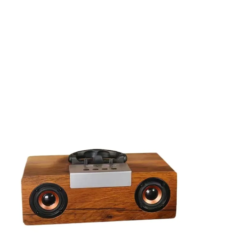Simple Retro Bluetooth Speaker, Subwoofer, Computer, High Sound Quality, Large Volume, Dual Speakers, Wood Grain Small Stereo