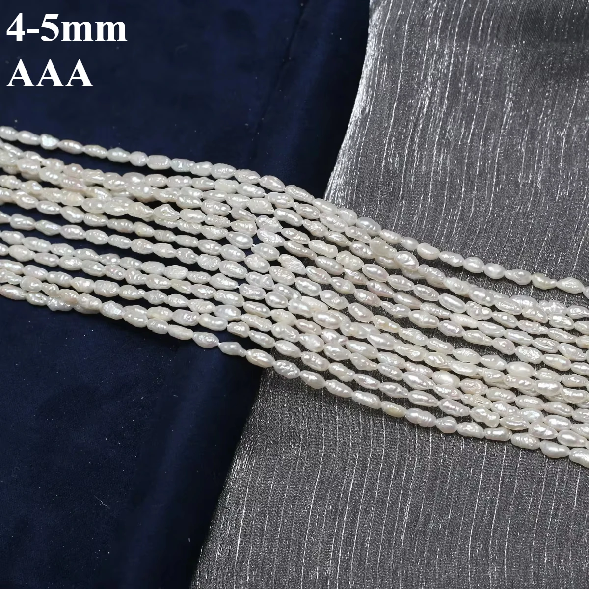 

4-5mm 3A Natural Freshwater Pearl Baroque Rice Shaped Barrel Bead Gift for Women Jewelry Make DIY Necklace Bracelet Accessories