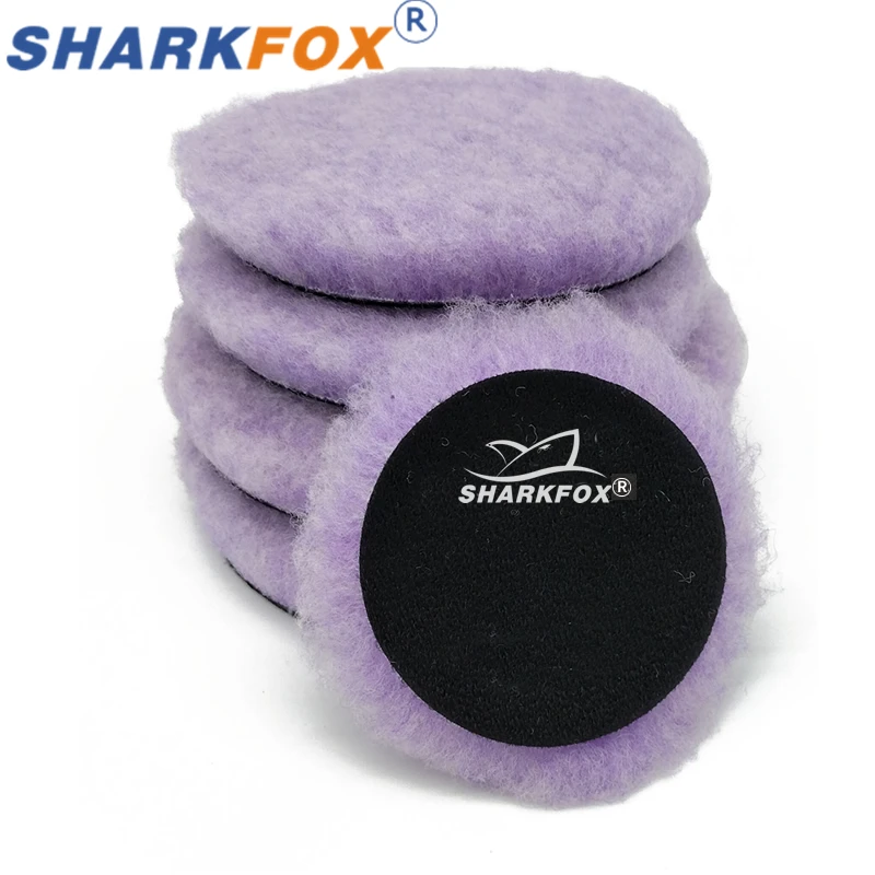 Sharkfox Purple Woolen Polishing Pad Car Paint Polishing Buffing Wool Pad For Waxing Buffer Polisher Use