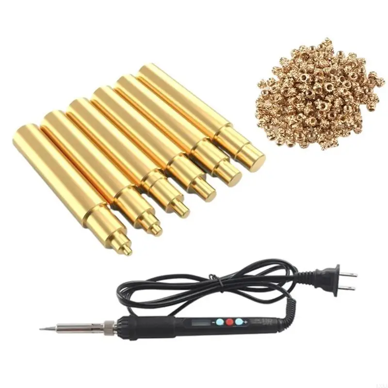 

LXAA Heat Melt Insert Nut Iron Tip Brass Hot Melt Inset Embedded Heat Insert