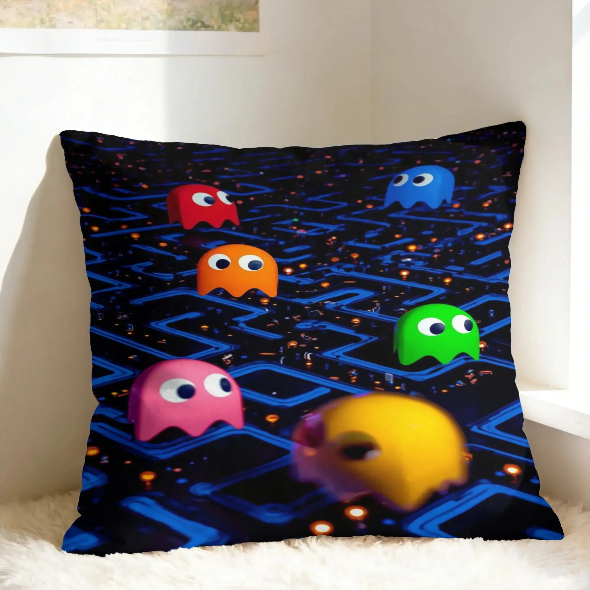 Pac-Man Pillow Case  Vintage Pillow Cover Design Pillowcases For Couch Sofa Bedroom