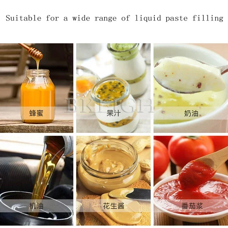 Multi Functional Single Nozzle Liquid And High Viscosity Paste Filling Machine 1-5000ml