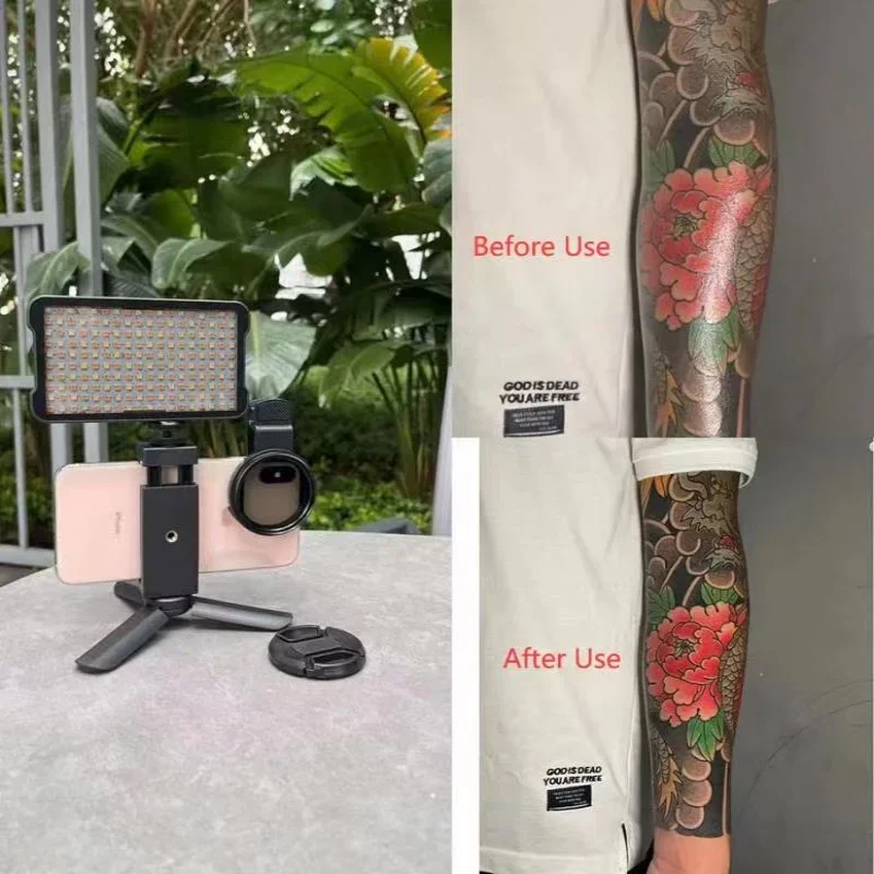 Reduce Reflected Light of Tattoos With 52mm Tattoo Lamp For Cellphone Lens Circular Polarizing Filter Compatible Any Phone