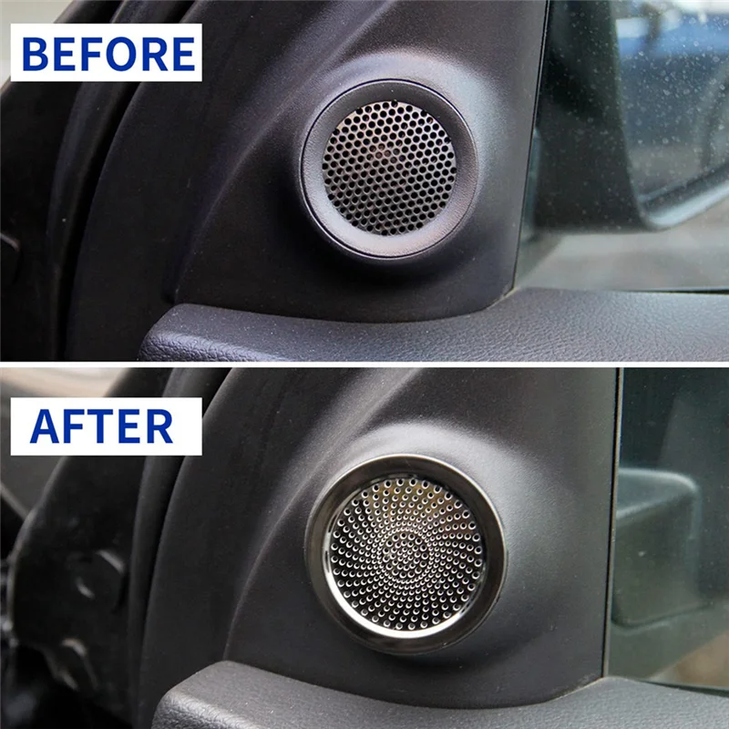 

Inner Front Door Small Speaker Cover Trim For Dodge Durango 2014-2022 Interior Replacement Accessories (Black Glossy)-A97E
