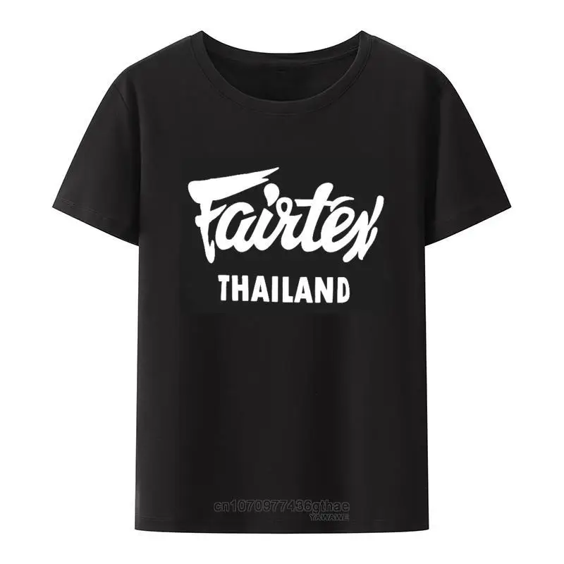 Fairtex thailandia T Shirt nero Casual Muay Thai Kickboxing girocollo allentato grafico Hipster Tee Street Fashion top traspiranti