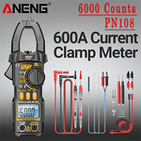 Clamp Meter Multimeter Professional Tester ANENG PN108 AC/DC Voltage 600A Current Non-contact Multimetro Temperature Detector