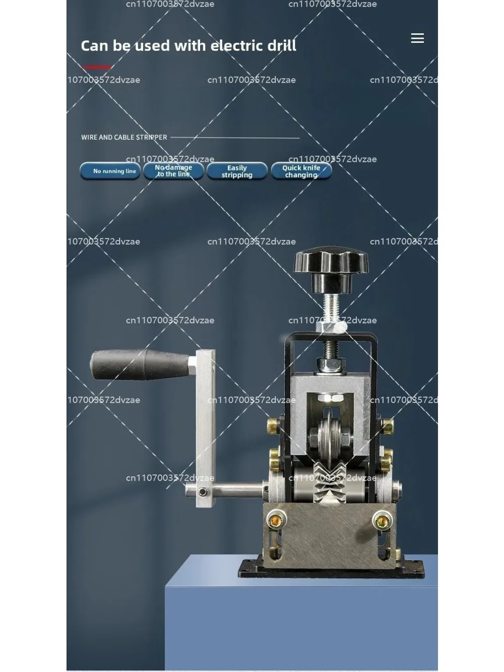 Quick knife change small wire stripping machine can be connected to electric drill hand crank wire peeling