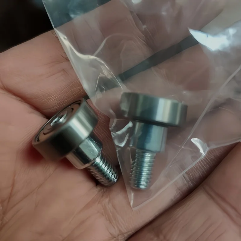 8Pcs Multiple models of 440 stainless steel external thread bearings with screw bearings rollers shafts screws tracks pulleys