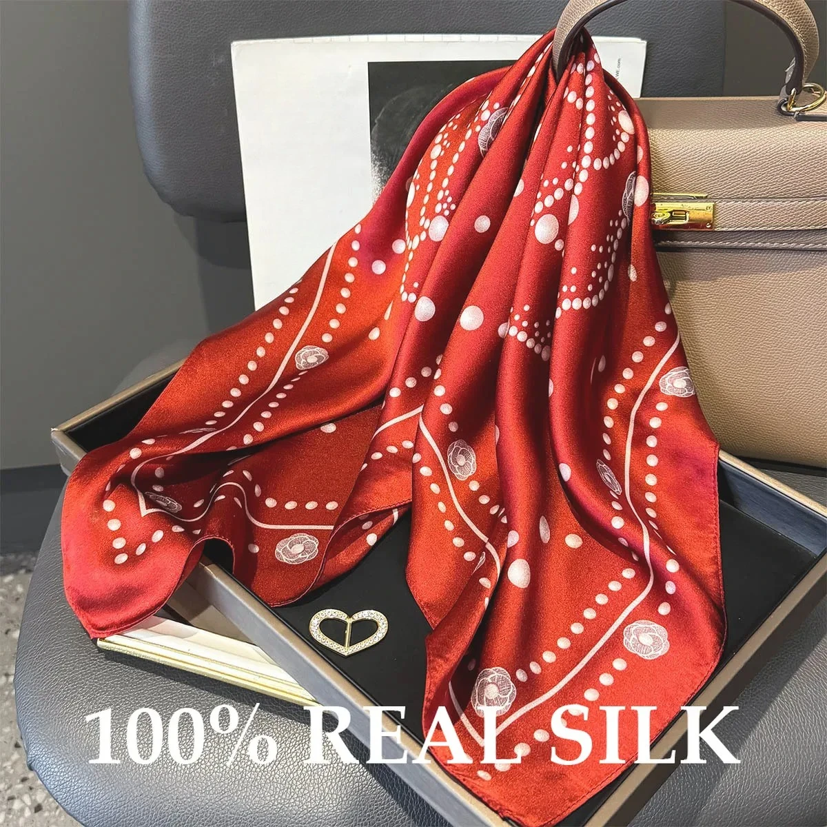 

New Summer 100% Silk Scarf Women Fashion Shawl UV Protection Wrap Square Scarves Hijab Foulard Bandana Kerchief Pashmina Poncho
