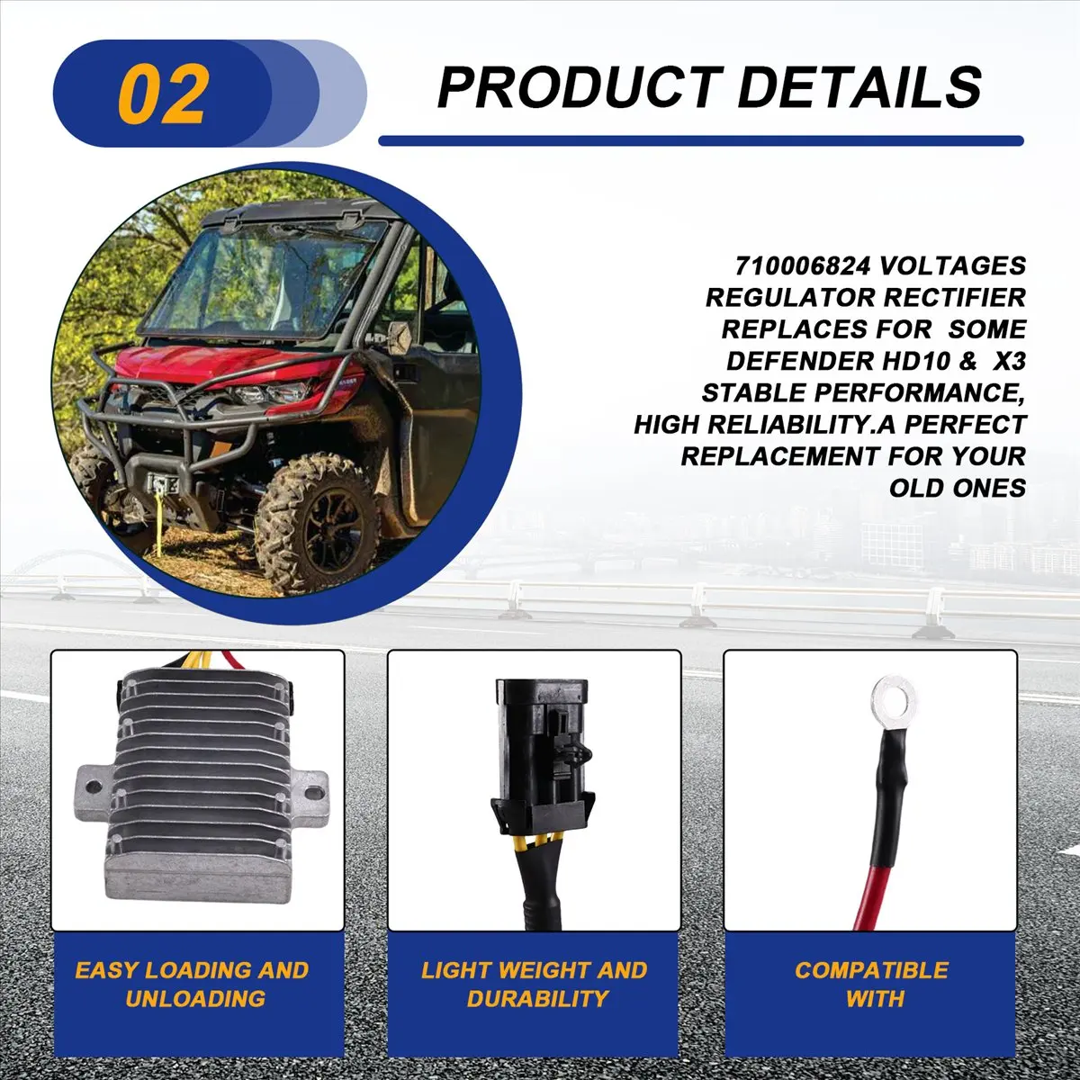 【~-nuevo-a90p】710006824-regulador-de-voltaje-rectificador-reemplaza-a-algunos-hd10-y-x3