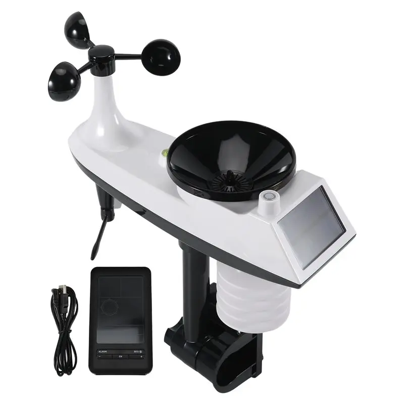 RALCA-Tuya Weather Station Alarm Wifi Digital Wind Speed Direction Rainfall Light Index Air Quality Temperature Humidity Meter