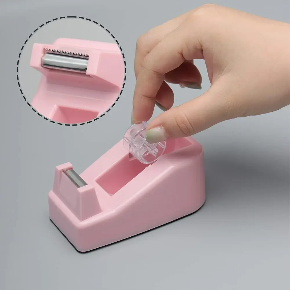 Cute Desktop Tape Dispenser, Desk Tape Holder, Handheld Adesivo Washi, Assento para Office Home e Escola, Artigos de papelaria, Novo