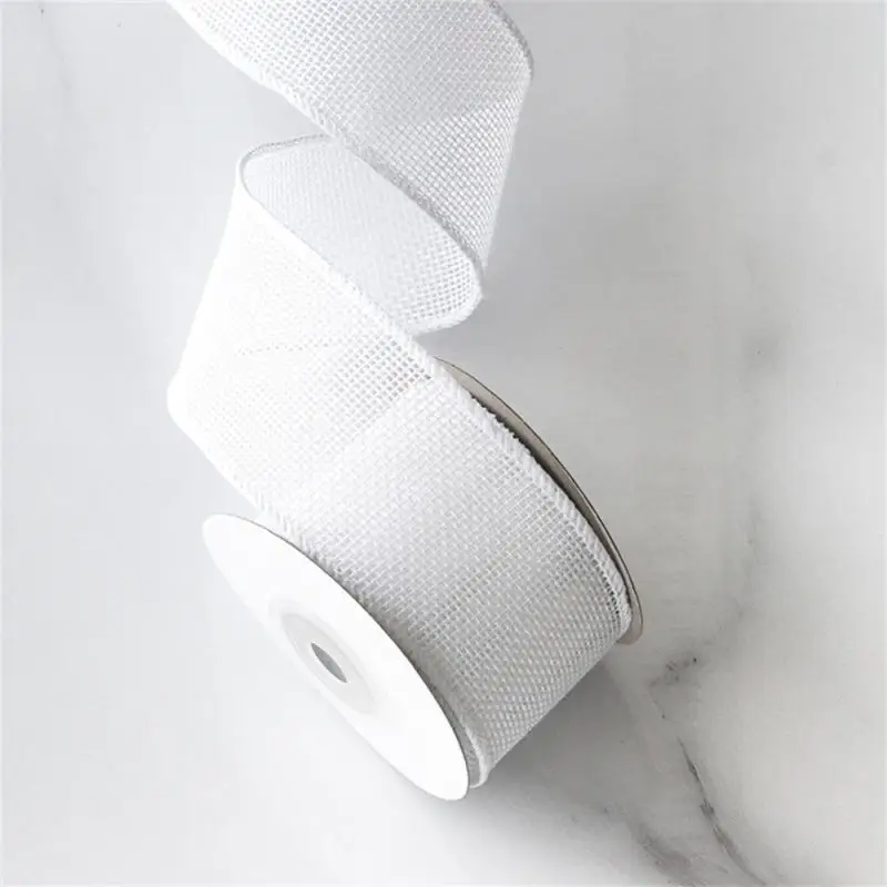 4.5M/Roll Crafts Ribbon Wrapping Material DIY Fabric Ribbon Burlap Ribbon With Wired Edge Christmas Gift Packing Bows