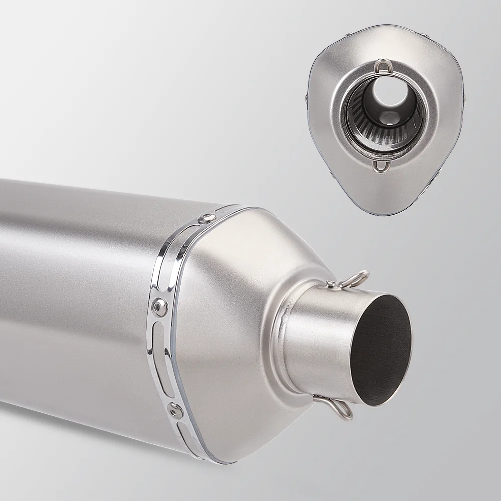 عادم الدراجة النارية العام 35-51 مللي متر لـ MT-07 Z900 NINJA400 R1 R3 CBR500 كاتم صوت ثقب مزدوج 470 مللي متر #5