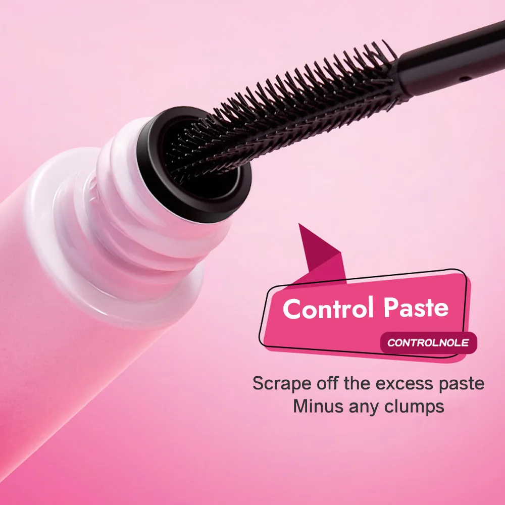 ROCK SWEET Silk Fiber Lighteight Mascara Volumizing & Lengthening Fast Dry Long Lasting Curling Waterproof Non-smudge Mascara