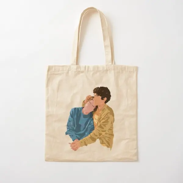 Simon And Wilhelm Young Royals Cotton  Canvas Bag Printed Casual Unisex Handbag Women Shopper Designer Fashion Fabric Grocery