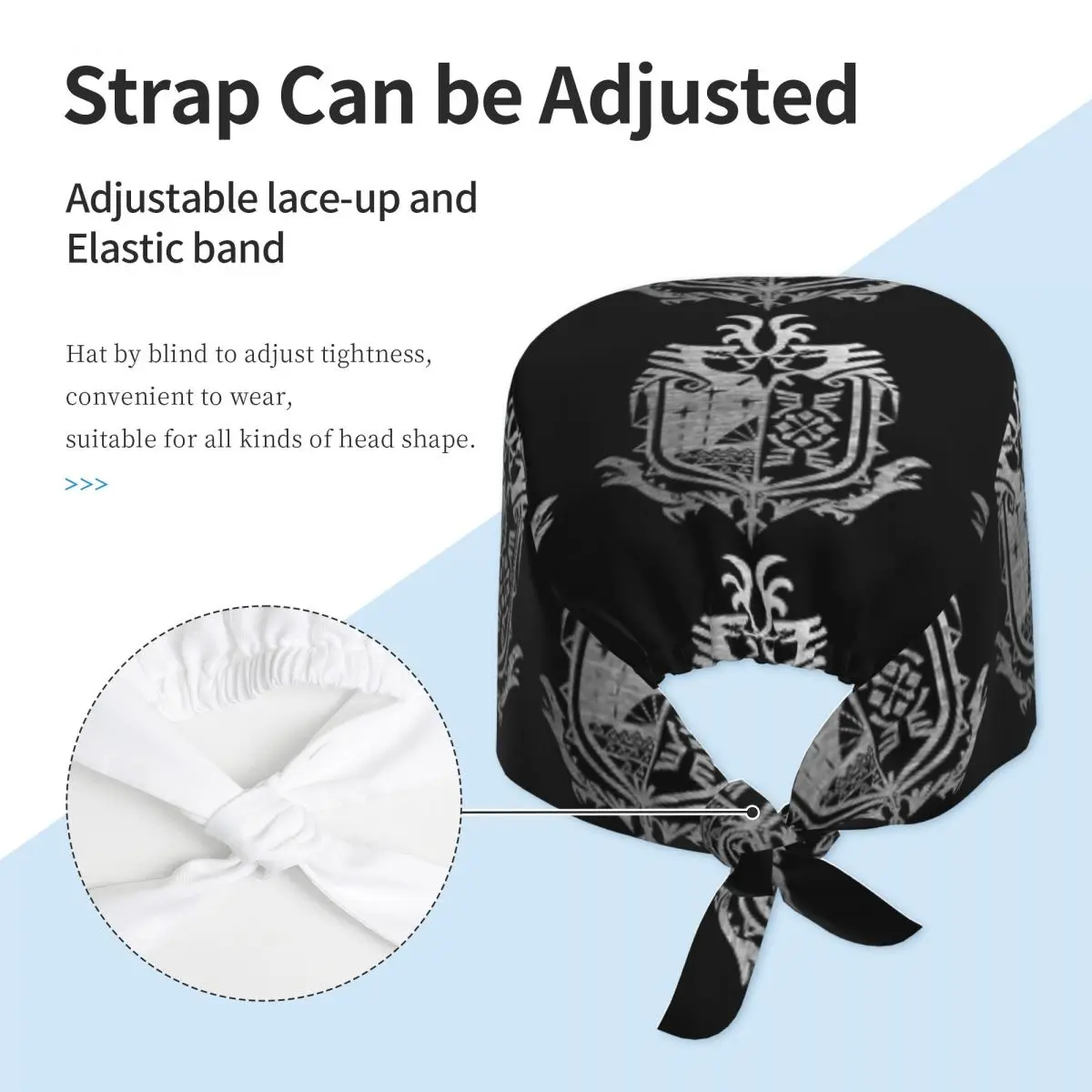 Monster Hunter World Scrub Hat Doctor Working Surgical Cap Men Women Adjustable Nursing Caps for Dentist
