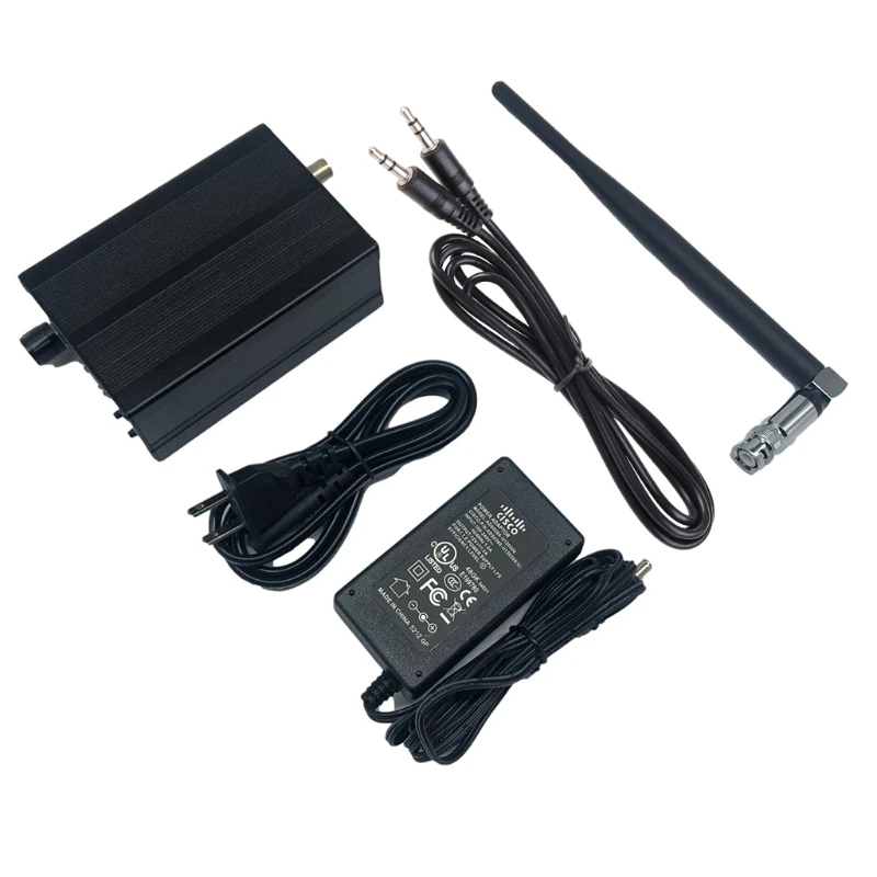 5W Adjustable Power Stereo FM Transmitter Wireless Broadcast Transmitter with Telescopic Antenna Cable Drop shipping