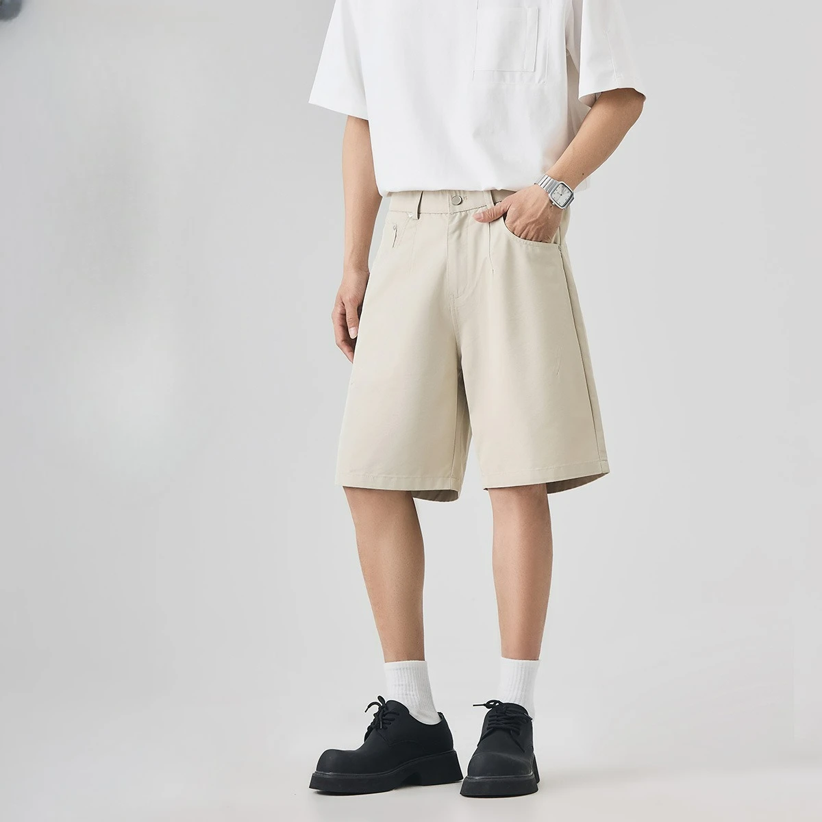 

Men's Sporty Casual Shorts Summer Outerwear High-end Versatile Loose Cotton Five-point Pants