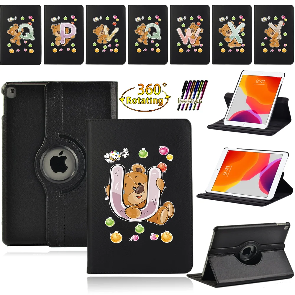 Case for Apple IPad 2 3 4/ Mini 5 3 2 2 1 360 Degrees Rotating PU Tablet Shell Stand Cover for IPad 5/6/7/8th Protective Shell