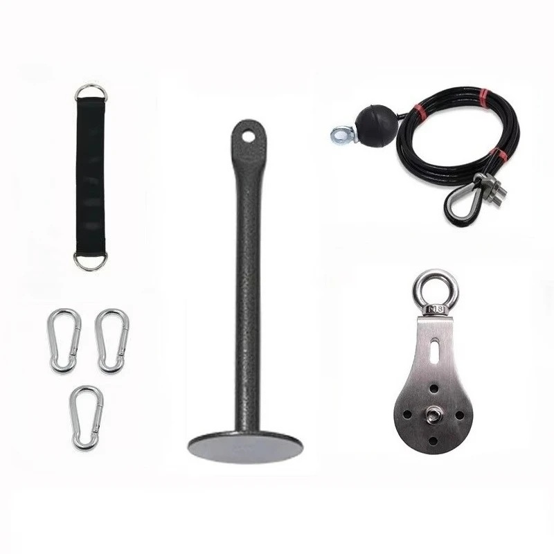 DIY Weight Lifting Workout Set Pull Down Triceps Lifting Training Machine Adjustable Fitness Pulley Cable System Gym Equipment