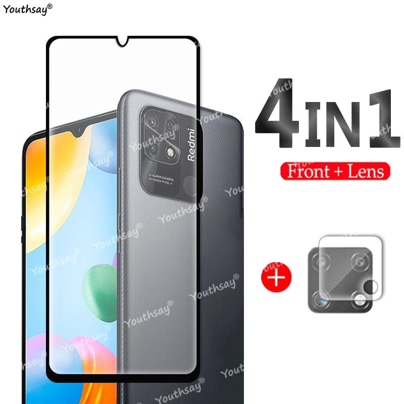 For Xiaomi Redmi 10C Glass Protector Glass for Redmi 10C 10 9 9T 9A 9C Tempered Glass HD Screen Camera Lens Film For Redmi 10C